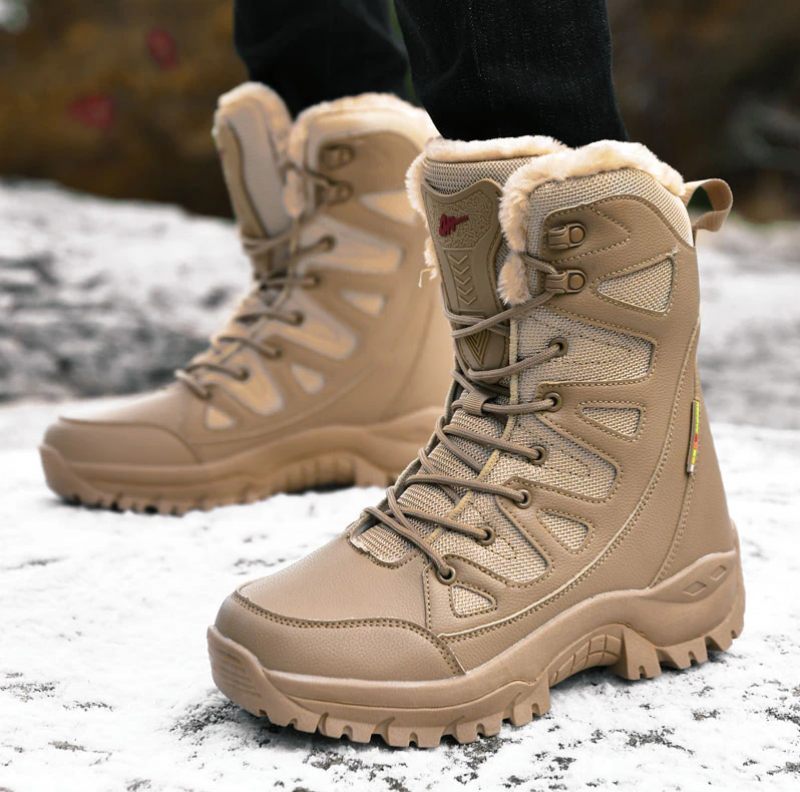 Adams Vinterstövlar För Män - Beige plysch