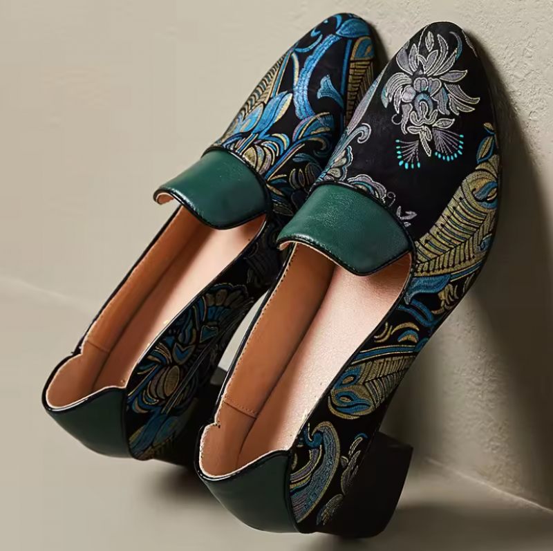 Adela Klänning Pumps I Läder För Kvinnor - Grön