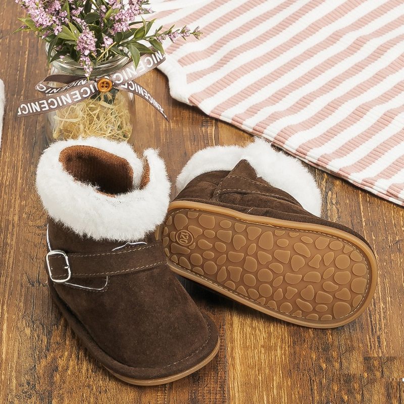 Afleck Unisex Snökänga För Barn - Brun päls