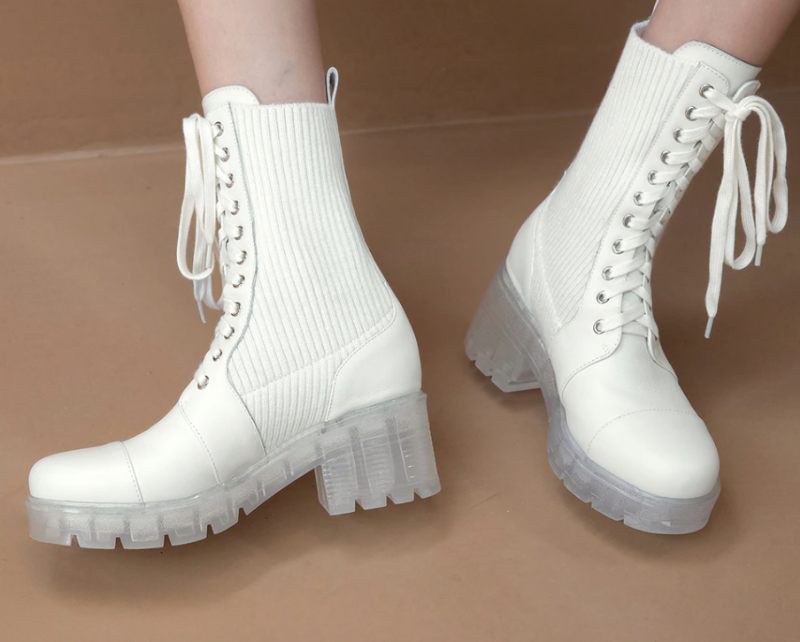 Alana Boots Mid Calf - Vit