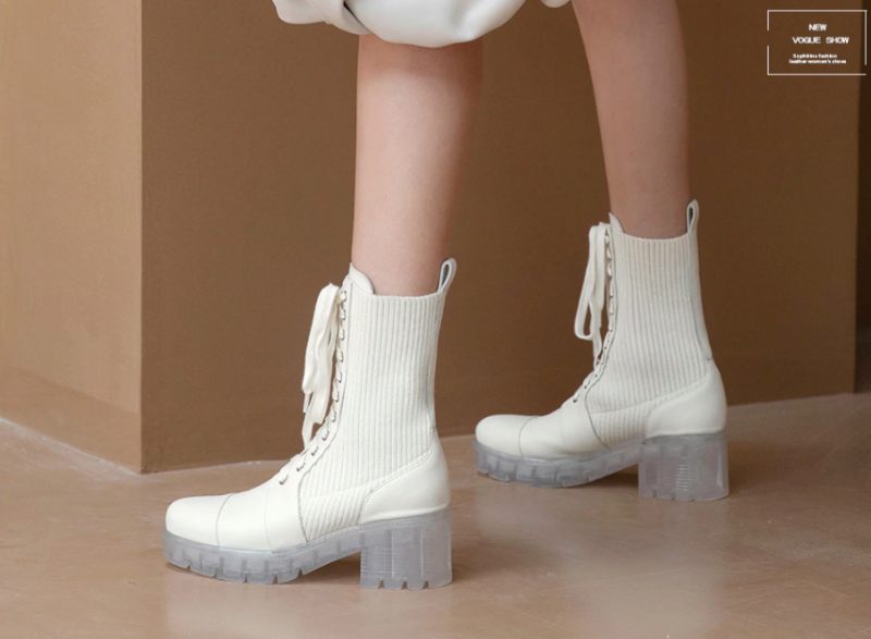 Alana Boots Mid Calf - Vit