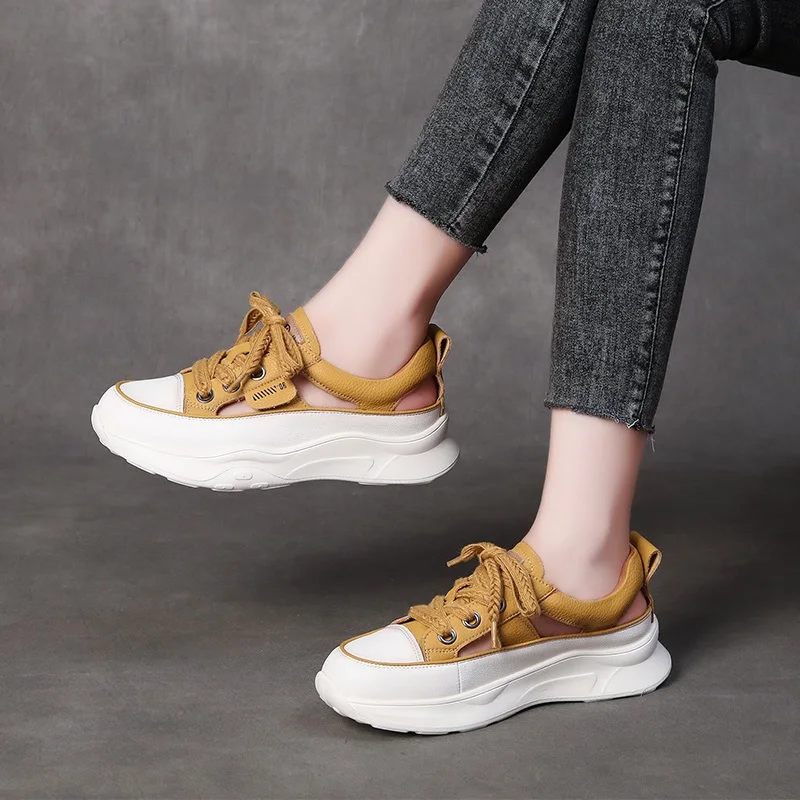 Alba Bekväma Sommarsneakers För Kvinnor - Beige