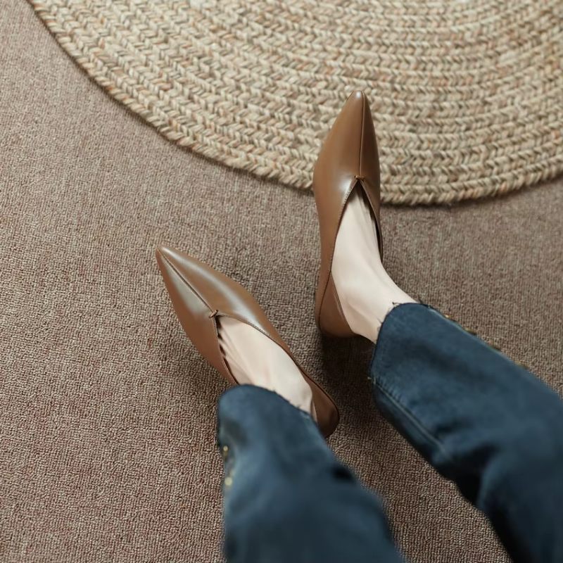 Albani Pumps För Spetsad Tå För Kvinnor - Brun