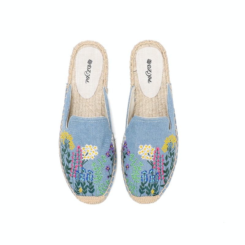 Albani Slip-on Espadrilles Mulor För Kvinnor - Blå