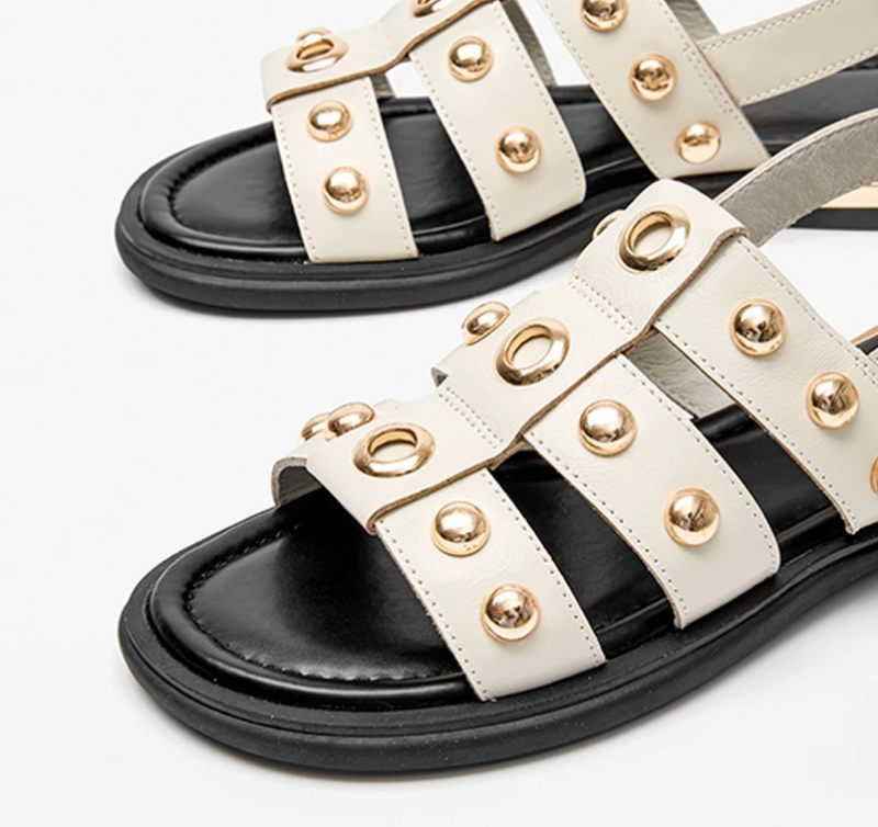 Albany Lädersandal För Kvinnor - Vit