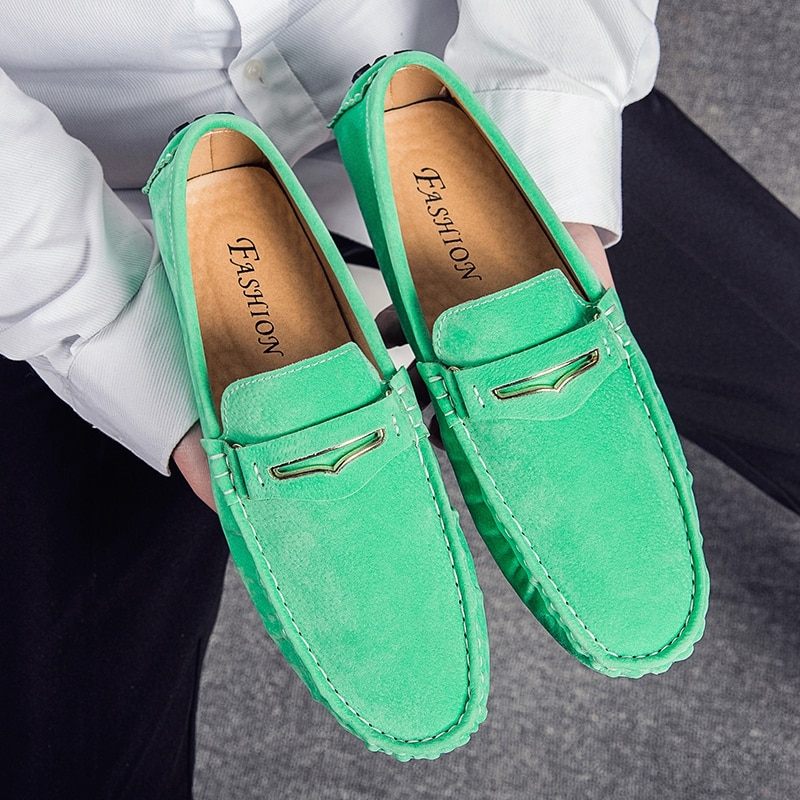 Albert Loafers För Män I Mockaskor - Grön