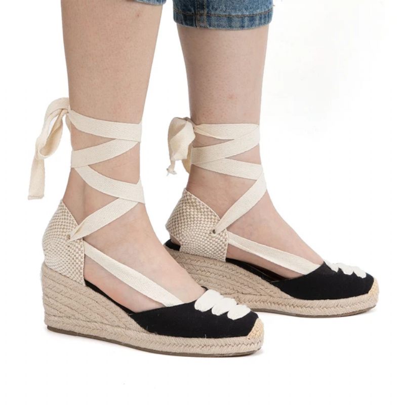 Albertina Espadrille-sandaler För Kvinnor - Svart 3tum