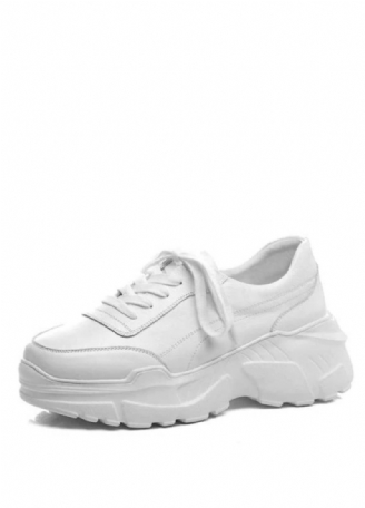 Alcolea Sneaker Med Snörning I Läder För Kvinnor