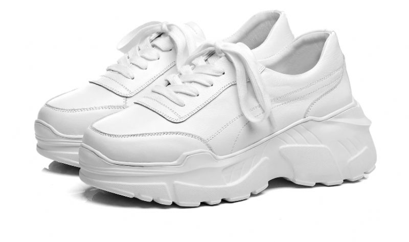 Alcolea Sneaker Med Snörning I Läder För Kvinnor - Vit