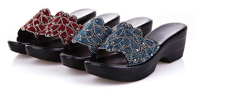 Aldana Casual Lädersandal För Kvinnor - Blå