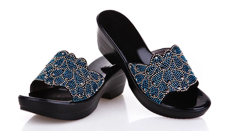 Aldana Casual Lädersandal För Kvinnor - Blå