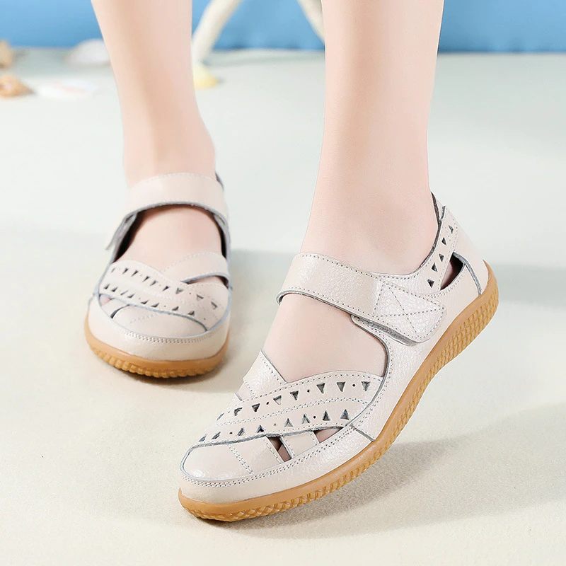 Alegria Platta Loaferskor I Läder För Kvinnor - Beige