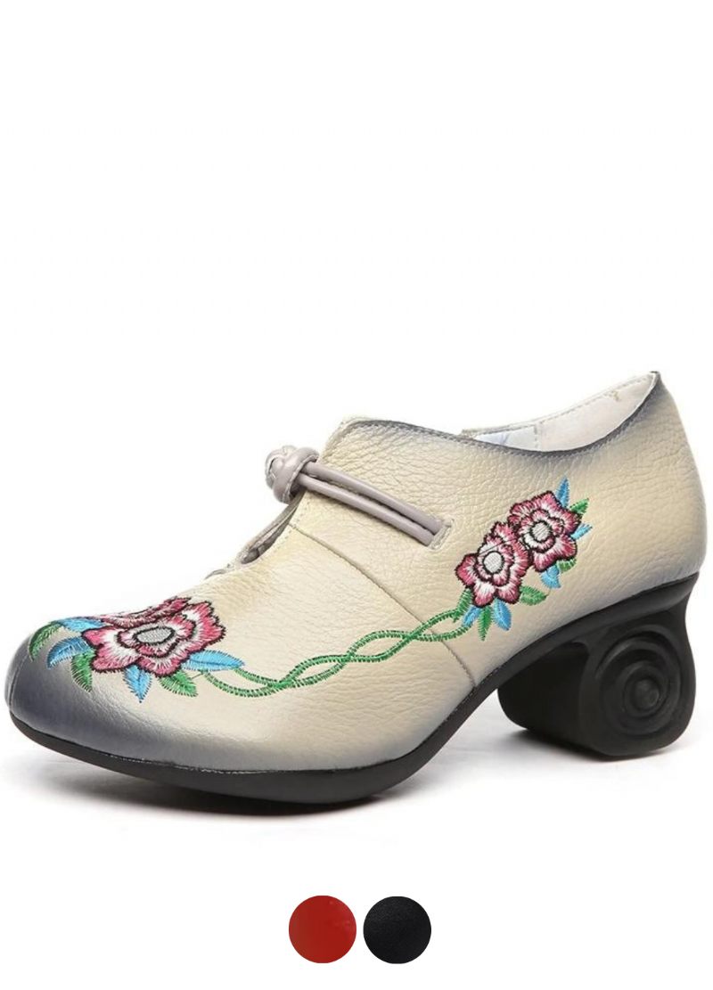 Aleida Dambroderi Pumps Skor