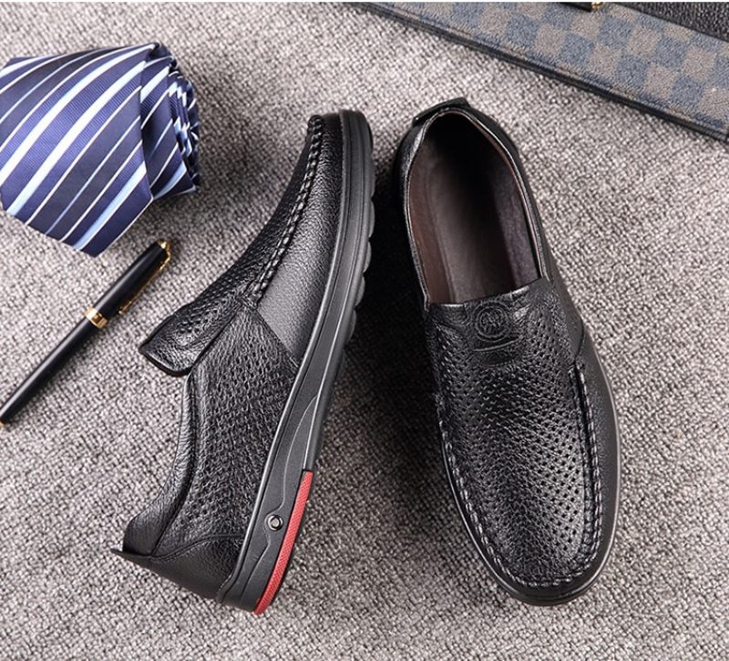 Alevin Loafers Klänning Skor För Män - Svart