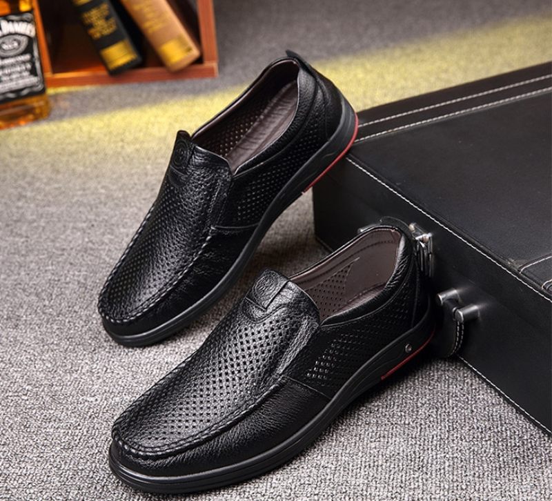 Alevin Loafers Klänning Skor För Män - Svart