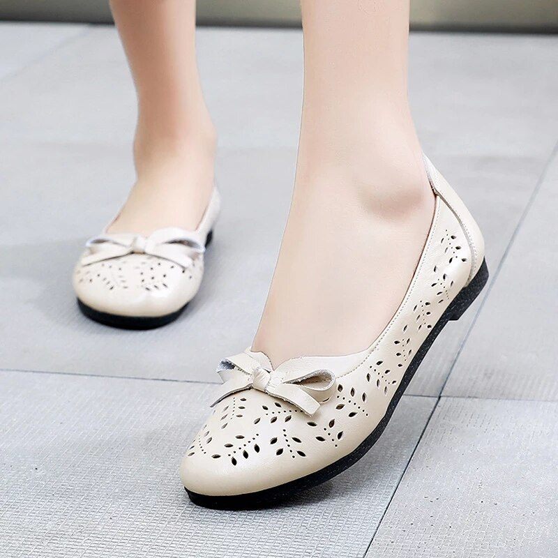 Alexa Slip On Platta Skor För Kvinnor - Beige