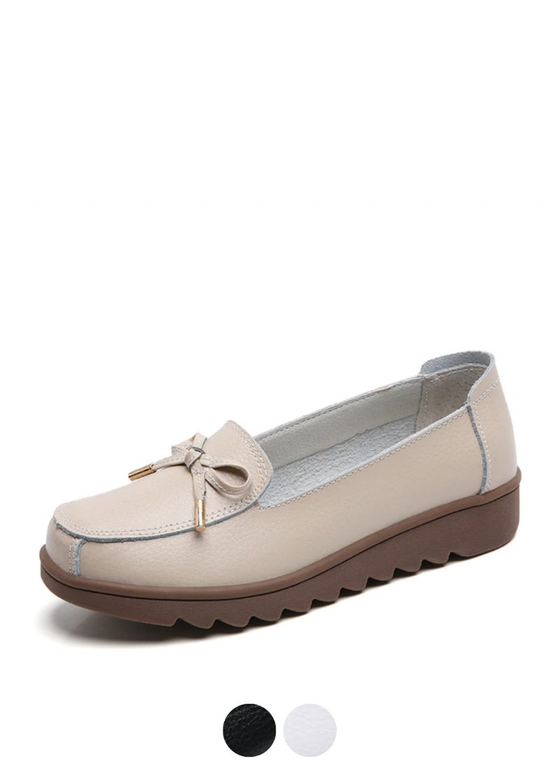 Alfonsina Slip-on Platform Loafer Skor I Läder För Kvinnor
