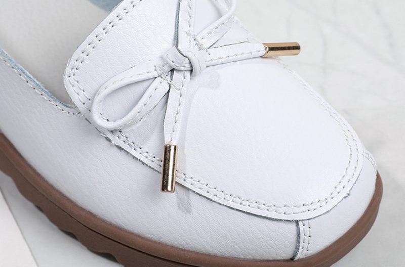 Alfonsina Slip-on Platform Loafer Skor I Läder För Kvinnor - Beige