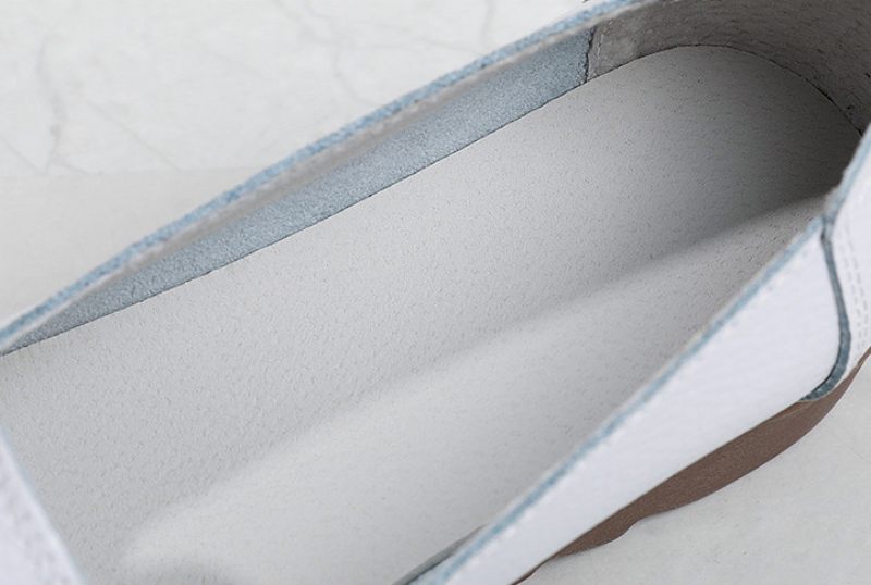 Alfonsina Slip-on Platform Loafer Skor I Läder För Kvinnor - Beige
