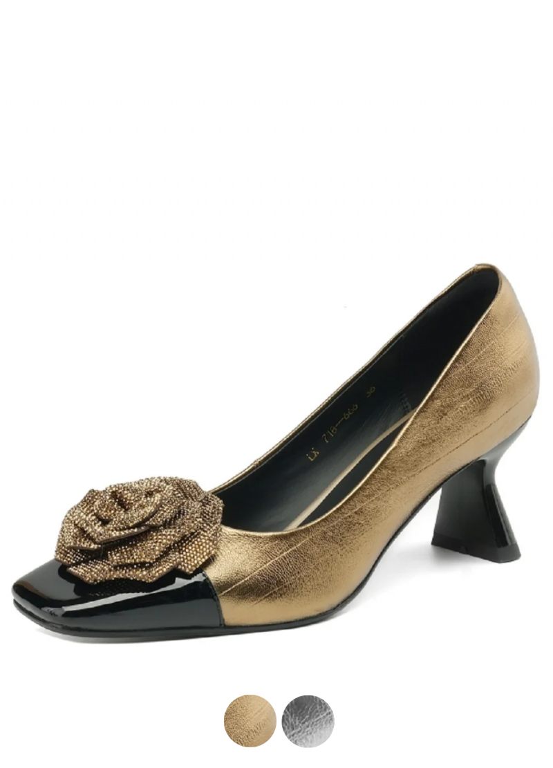 Alina Gorgeous Glitter Rose High Heels Pumps