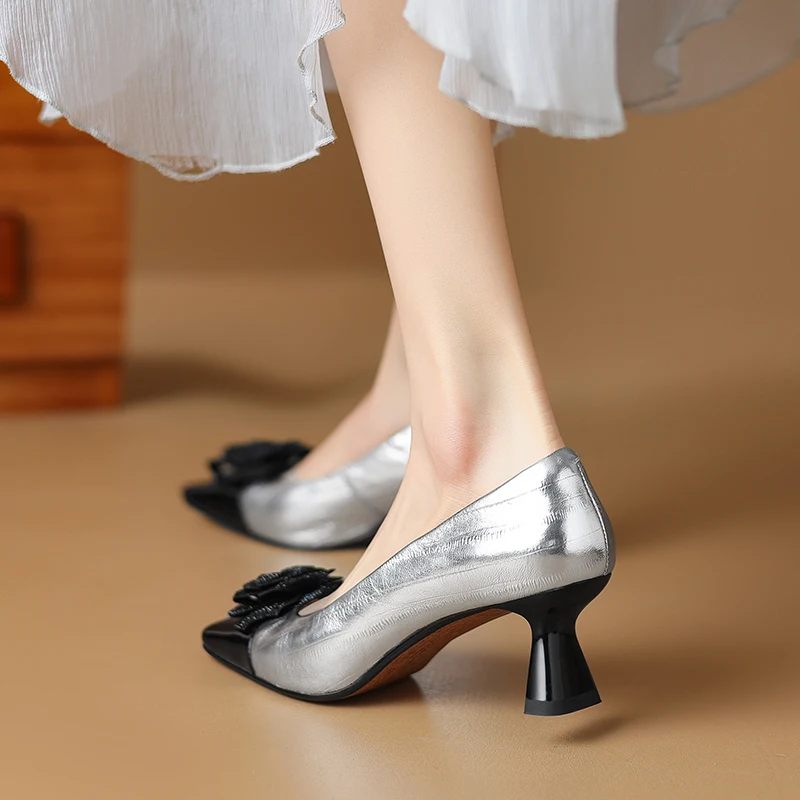 Alina Gorgeous Glitter Rose High Heels Pumps - Gyllene