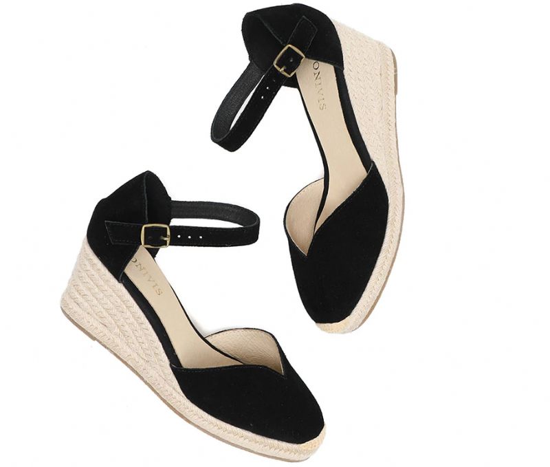 Aliza Wedges-skor För Kvinnor - 9CM V Svart