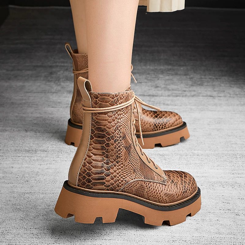 Almeda Dam Höst Vinter Läder Ankel Svarta Boots - Black No Fur