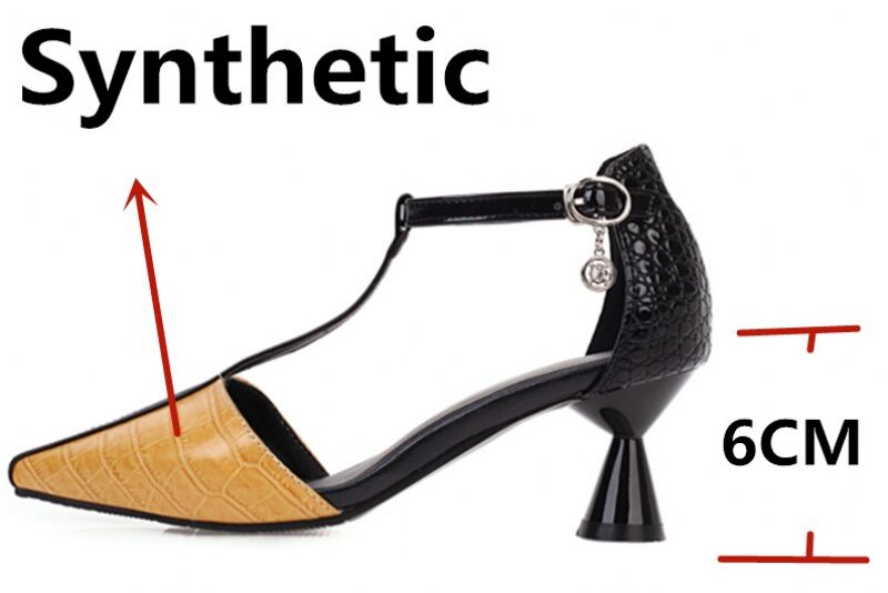 Almeja Retro Fashion Pump Skor För Kvinnor - Gul