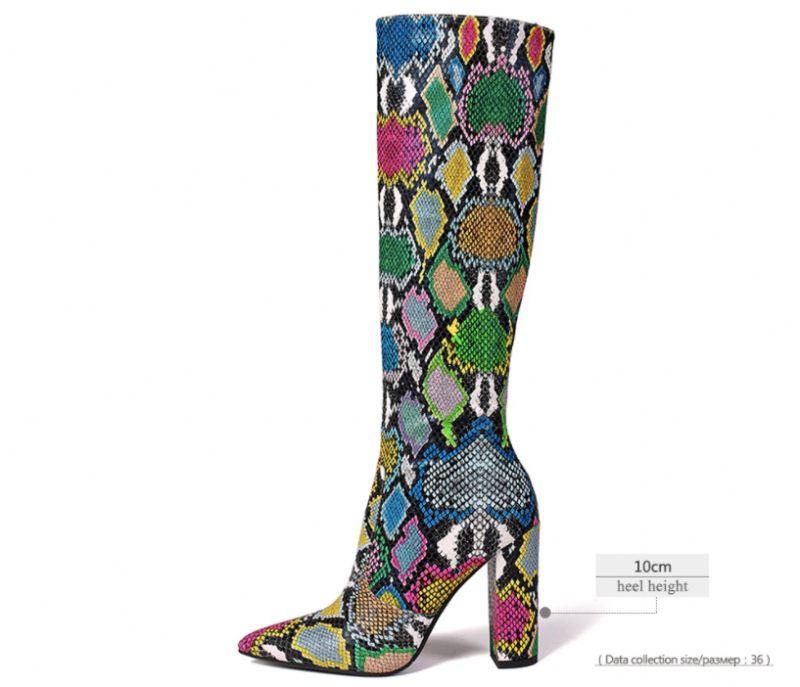 Almendra Boots Knälång - Orm