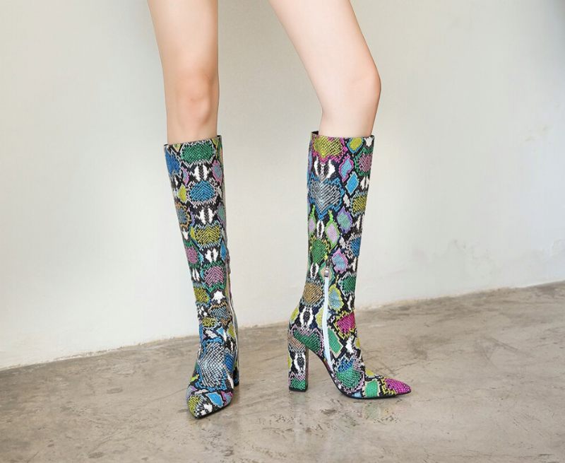 Almendra Boots Knälång - Orm