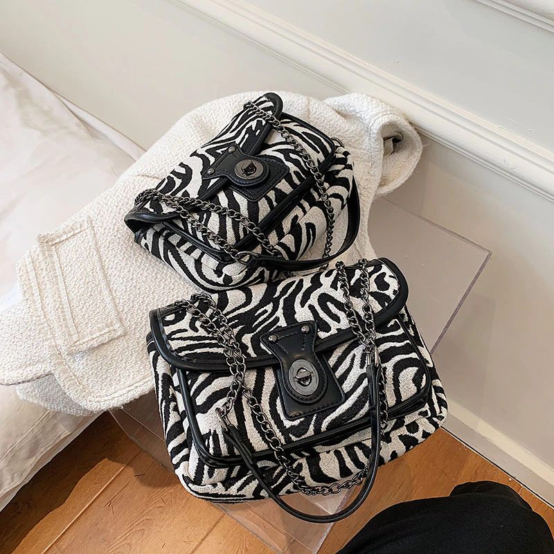 Alora Crossbody-väska För Kvinnor Med Kedja - Stor Svart