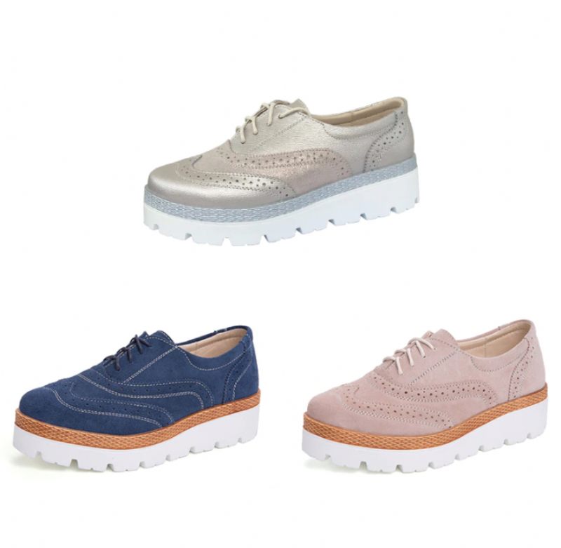 Amaru Oxford Skor För Kvinnor - Silver