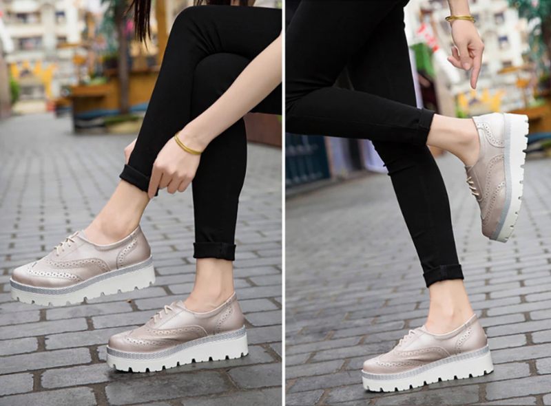 Amaru Oxford Skor För Kvinnor - Silver
