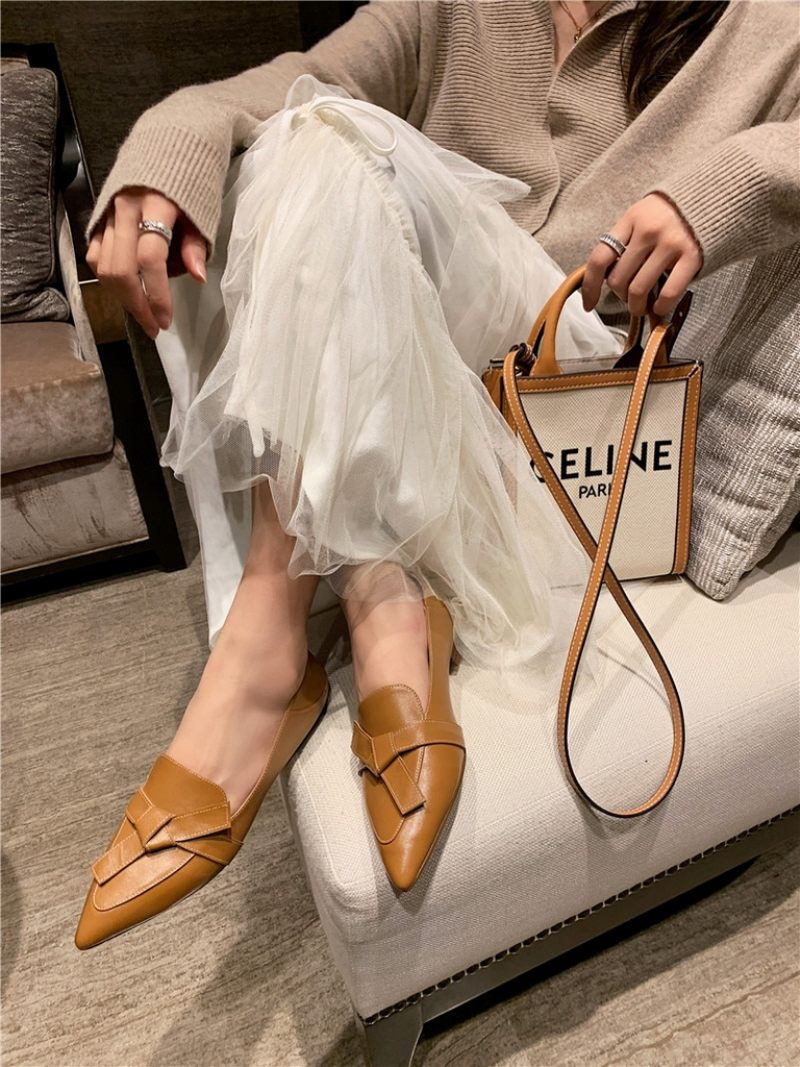 Amau Dam Loafer Läderskor - Beige