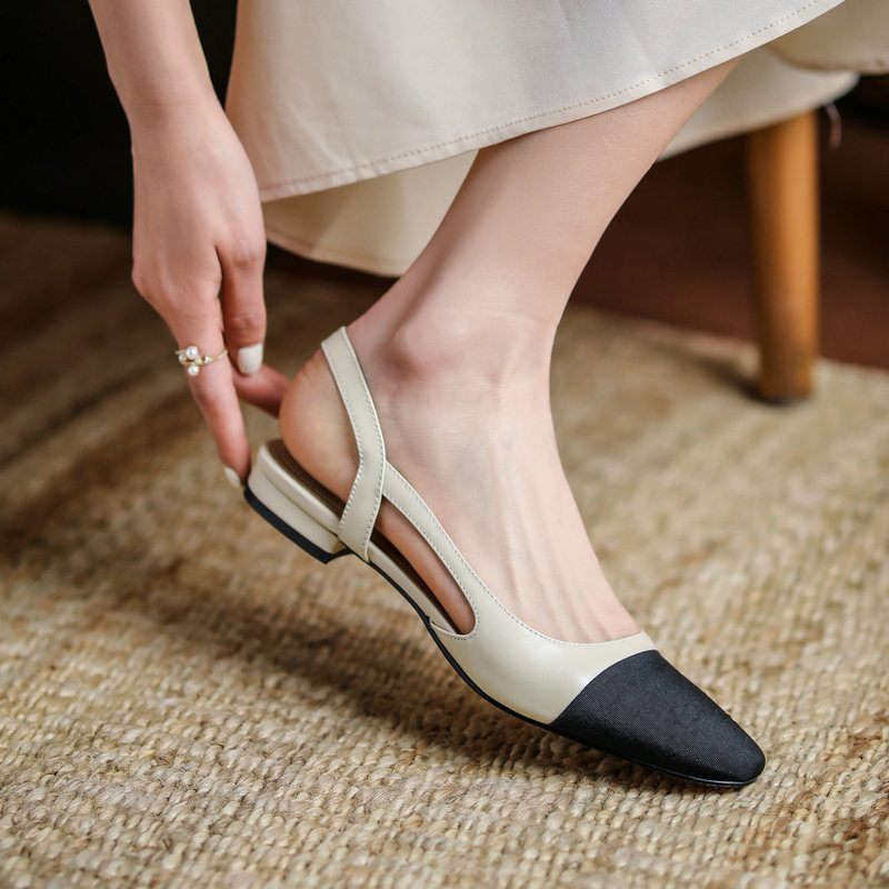Amelia Kvinnors Spetsiga Tå Slip On Pumps - Svart