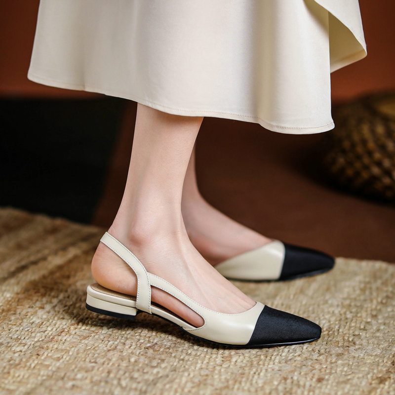 Amelia Kvinnors Spetsiga Tå Slip On Pumps - Svart