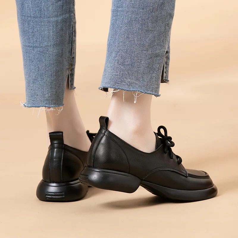 Amelia Loafer Med Snörning För Kvinnor - Svart