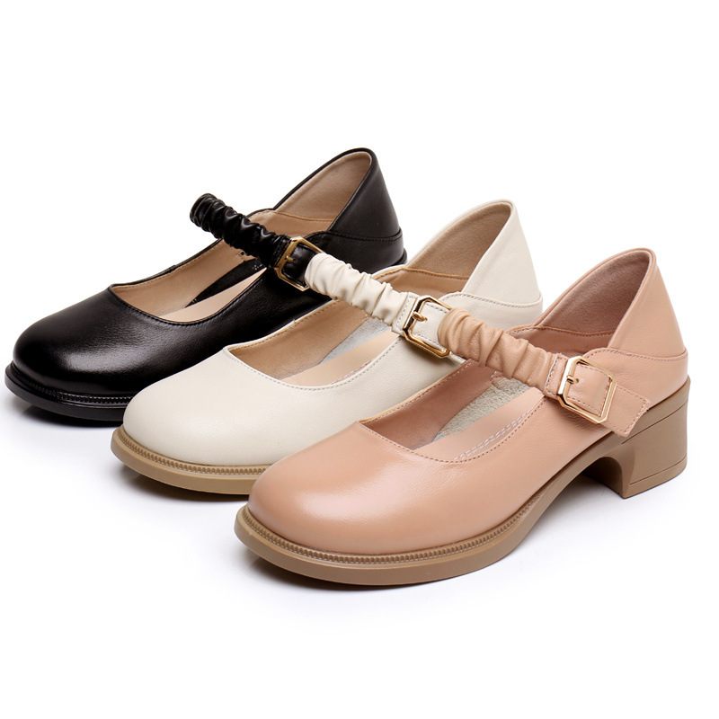 Amelia Round Toe Pumps För Kvinnor - Aprikos