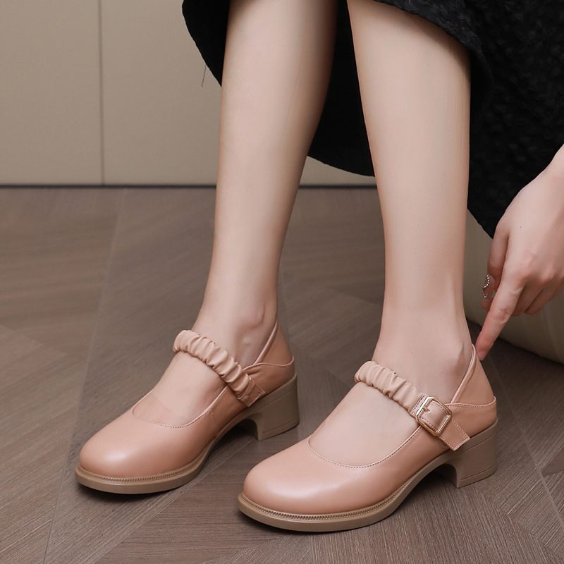 Amelia Round Toe Pumps För Kvinnor - Aprikos