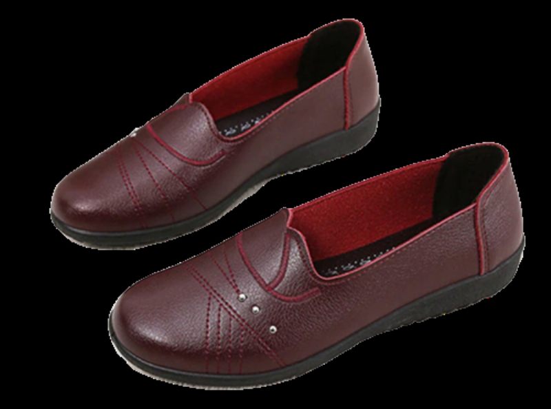 Amelia Slip-on Loafer I Mjukt Läder För Kvinnor - Röd