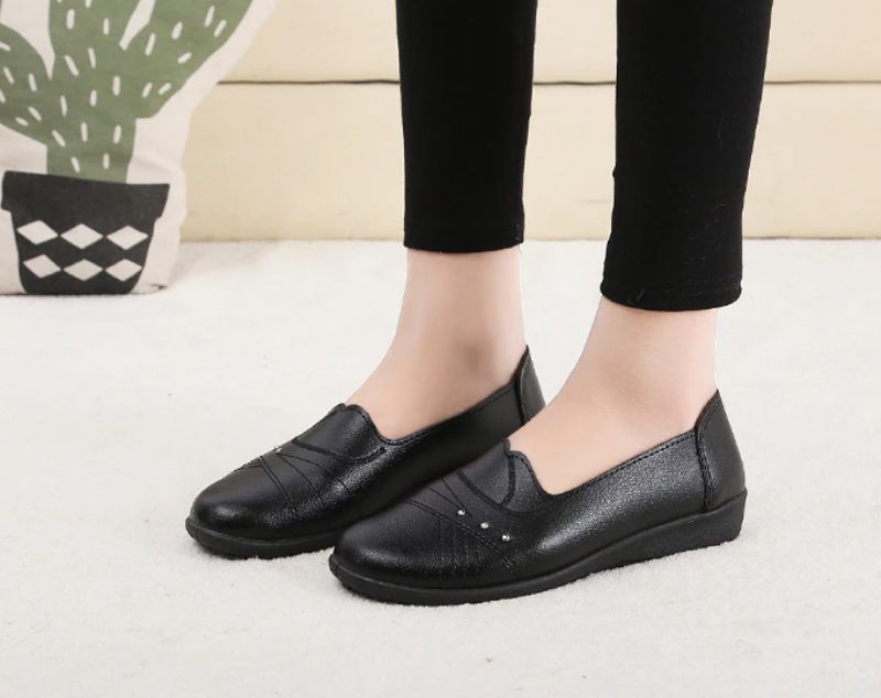 Amelia Slip-on Loafer I Mjukt Läder För Kvinnor - Röd