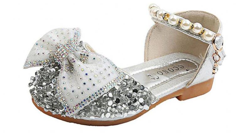 Anabella Platta Flickskor - Silver