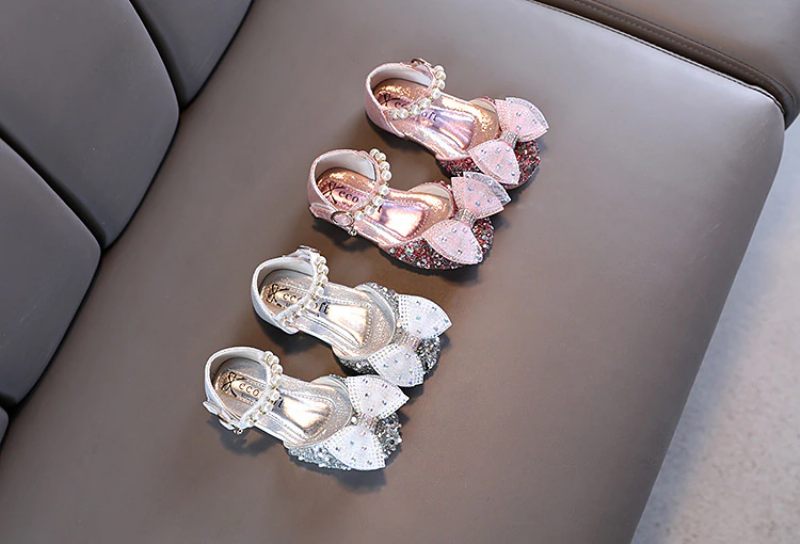 Anabella Platta Flickskor - Silver