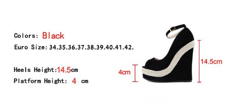 Andalucita Wedges - Svart