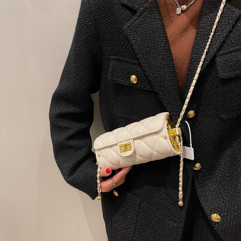 Andry Mini Handväska I Läderdesign För Kvinnor - Beige