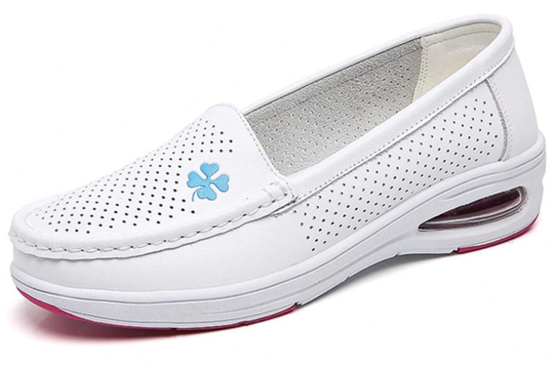 Angelica Mjuka Slip-on Loafer Skor För Kvinnor - Vit ihåligt