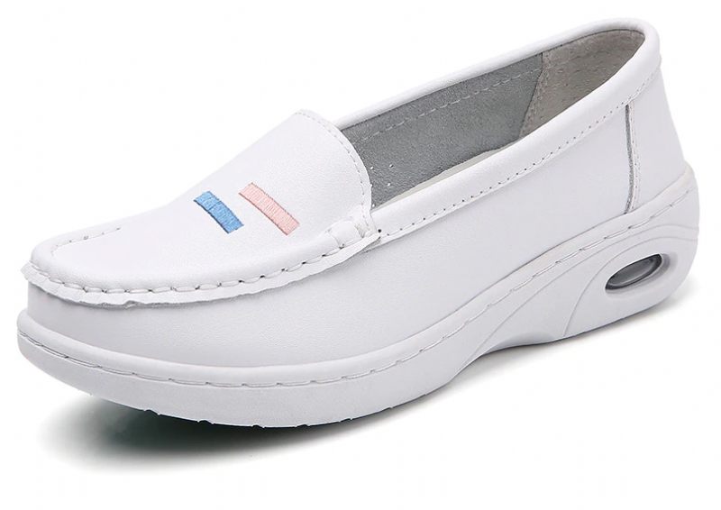 Angelica White Nurse Loaferskor För Kvinnor - Vit