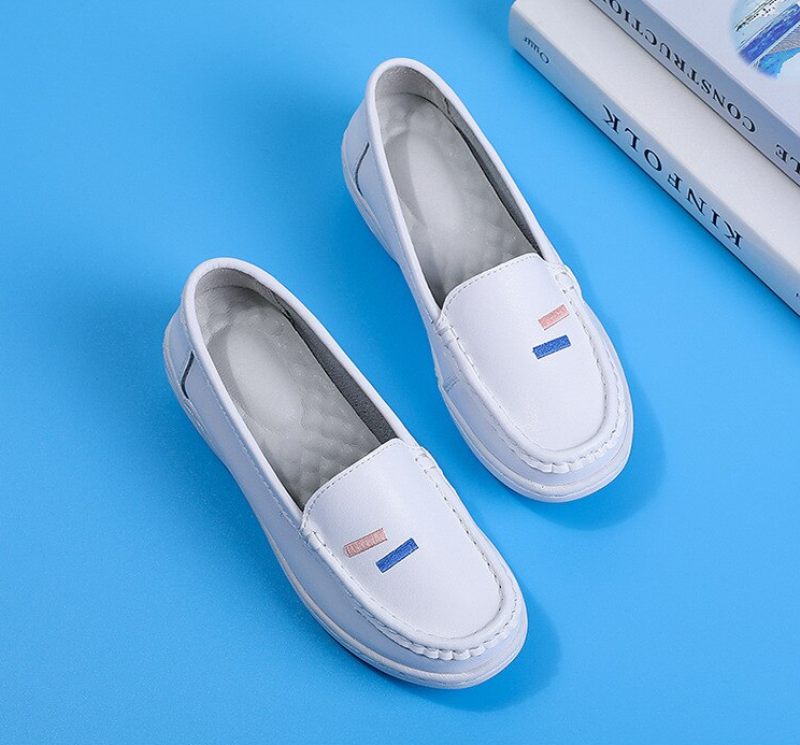 Angelica White Nurse Loaferskor För Kvinnor - Vit