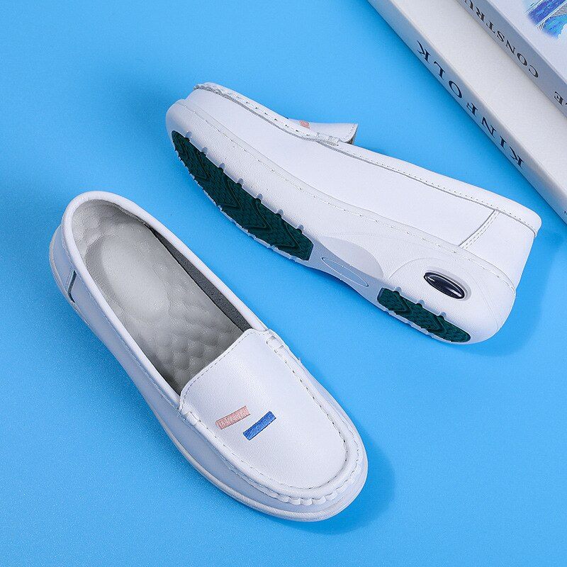 Angelica White Nurse Loaferskor För Kvinnor - Vit