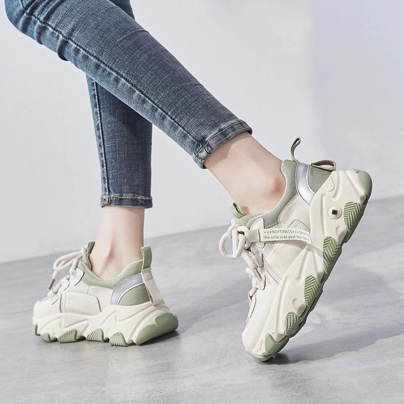 Angelis Platt Sneaker För Kvinnor - Aprikos